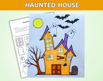 Haunted House Halloween Craft for Kids: Printable Activity