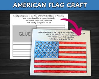 American Flag Craft for Kids: Patriotic Printable Activity (PDF Download)