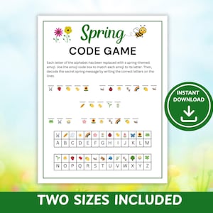 Spring Code Game | Secret Code Activity for Kids | Puzzle Game | Classroom Activity | Homeschool Learning