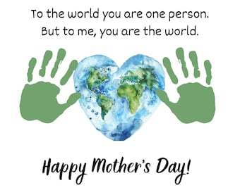 Mother's Day Handprint Art: Keepsake Gift for Mom (PDF Printable)