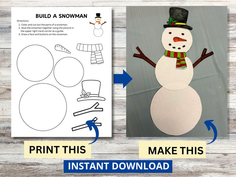 Printable winter craft.