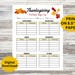 Thanksgiving Potluck Sign up Sheet, Printable Thanksgiving Sign up ...
