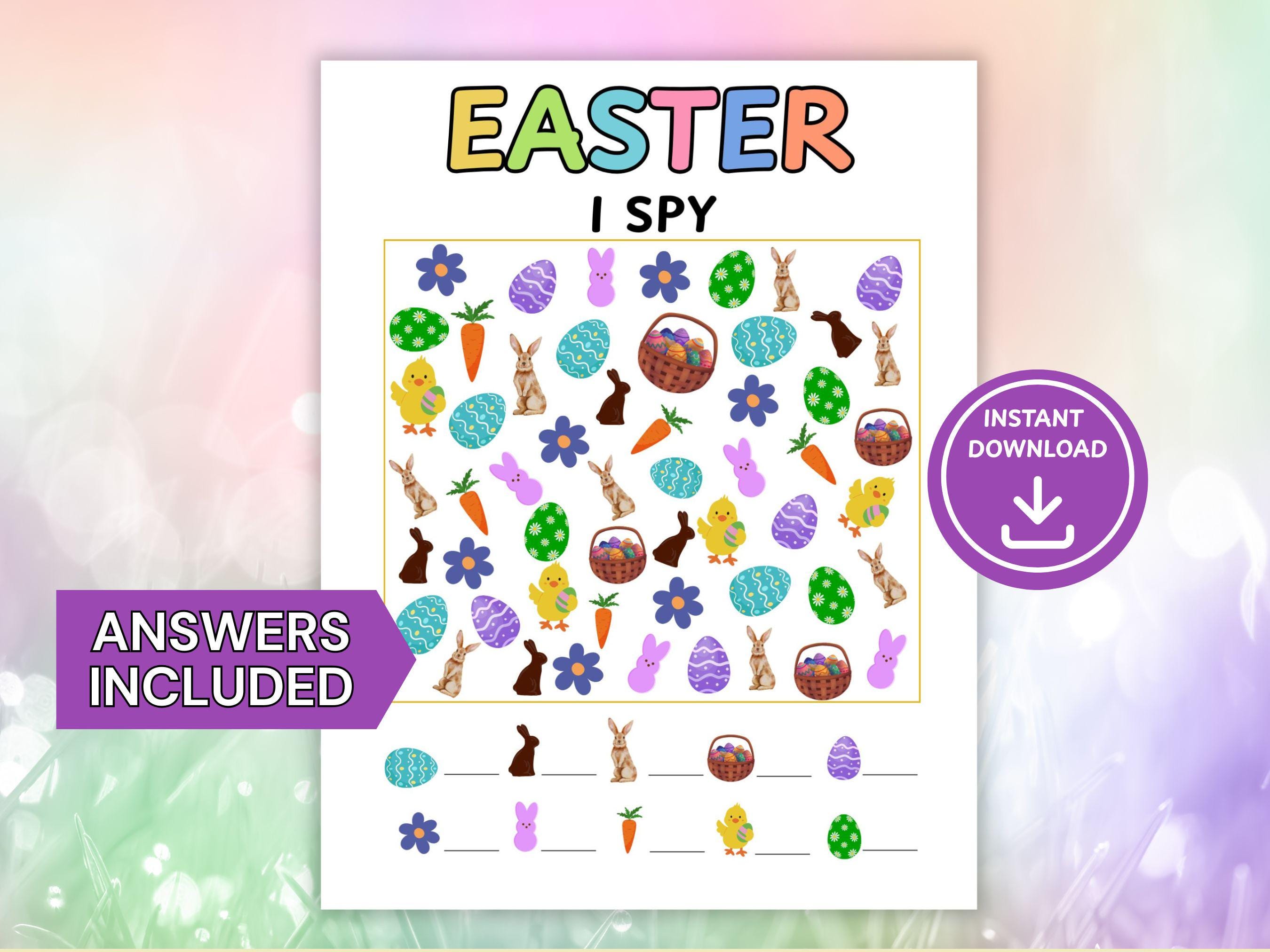 Easter I Spy Printable Game for Kids | Easter Activity Sheet ...