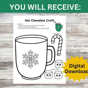 Winter craft template for kids.