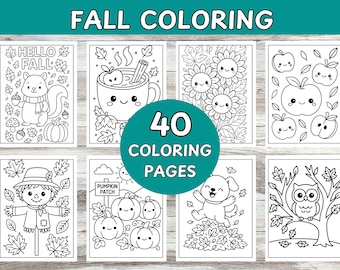 Fall Coloring Pages for Kids: Printable Autumn Activity
