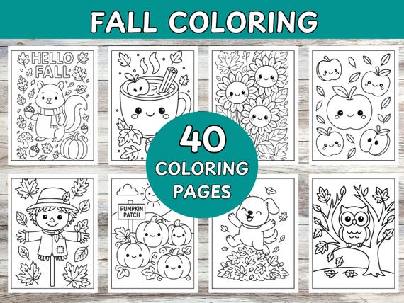Fall Coloring Pages for Kids: Printable Autumn Activity