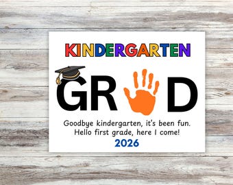 Kindergarten Graduation Handprint Craft: End of Year DIY Keepsake, Last Day of School Activity