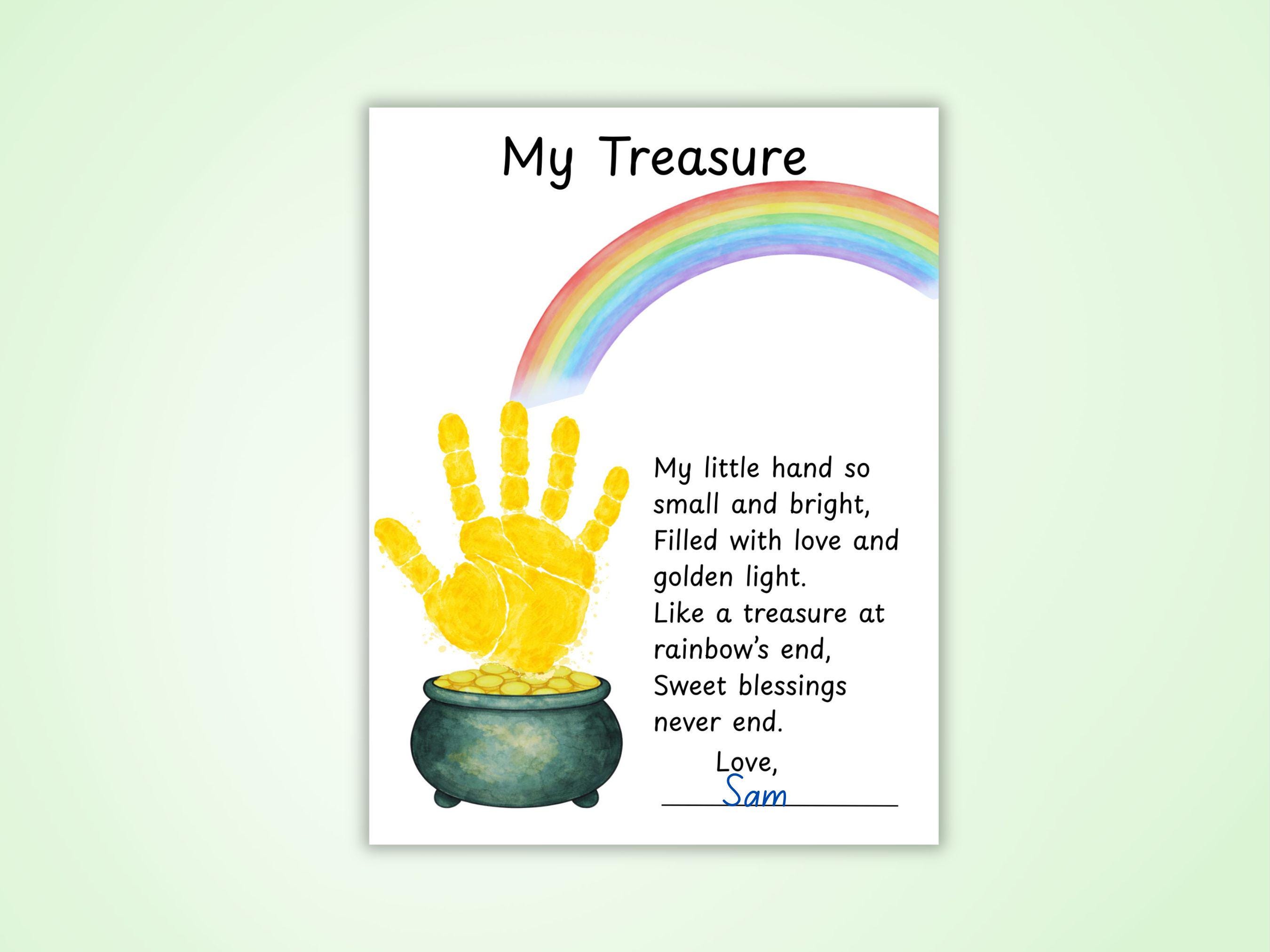 Pot of Gold Handprint Craft, Keepsake Handprint Art, Toddler,…