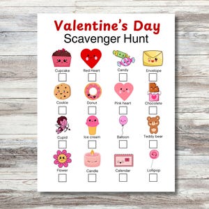 Valentine's Day scavenger hunt for kids