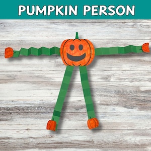 Printable Pumpkin Person Craft: DIY Halloween Activity (PDF)