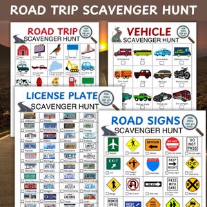 Road Trip Scavenger Hunt, Road Trip Games for Kids and Families, Family Travel Games, Travel Activities, Vacation Games Activities, Car Game