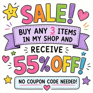 Sale buy 3, save 55%
