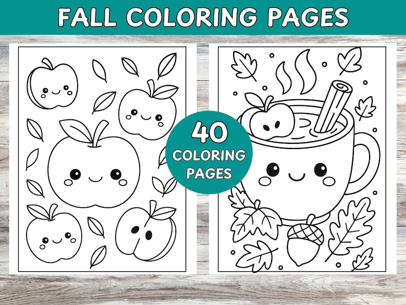Fall coloring sheets.  Autumn coloring sheets.