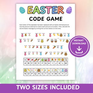 Easter Code Game | Easter Secret Message Game | Easter Puzzle Activity | Kids Easter Party Game | Classroom Activity