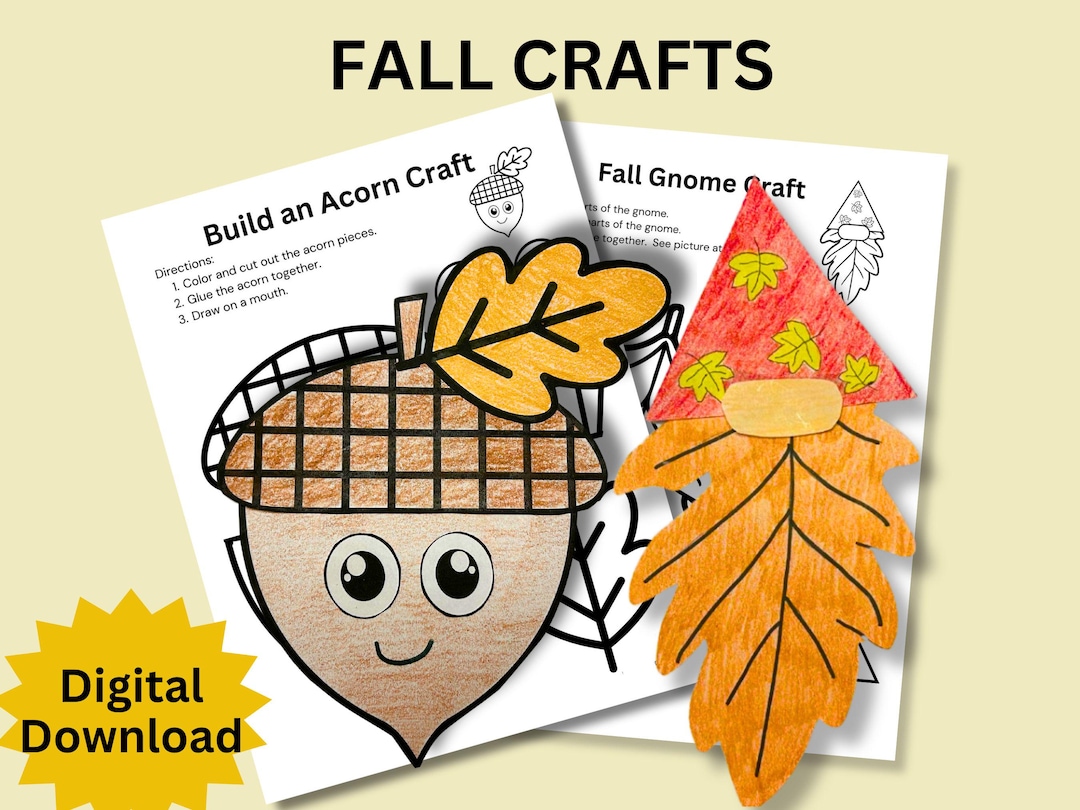 Fall Crafts for Kids, Printable Fall Crafts, Autumn Crafts, Fall