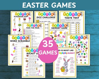 Printable Easter Games Bundle: Family & Kids Activities (Digital Download)