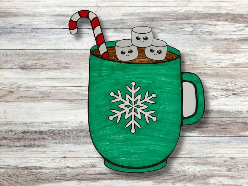 Hot cocoa craft makes a great Christmas craft.