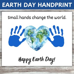 Earth Day Handprint Craft: Heart Keepsake (PDF Printable)