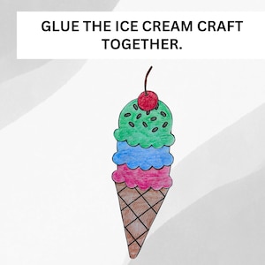 Summer craft of an ice cream craft