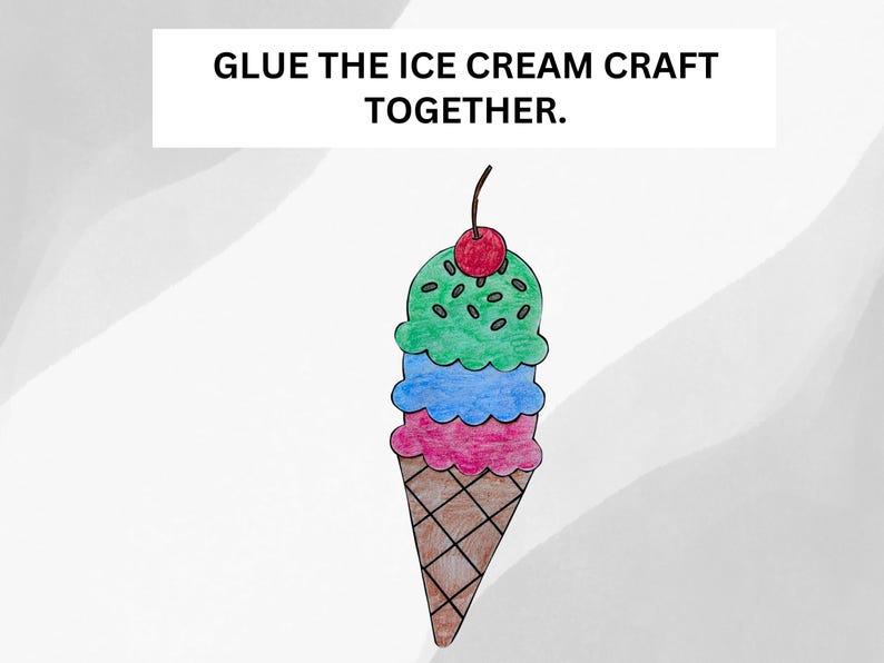 Summer craft of an ice cream craft