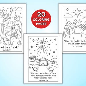 Angel coloring page. Sunday school Christmas activity.  Sunday School coloring pages.