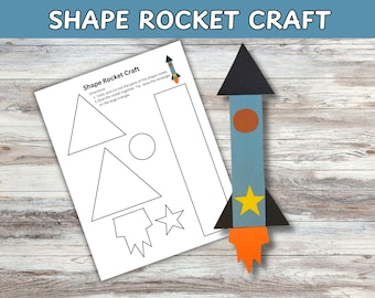 Crea un razzo per bambini: attività spaziale stampabile (download PDF)