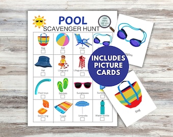 Pool Scavenger Hunt: Summer Printable Game (PDF)