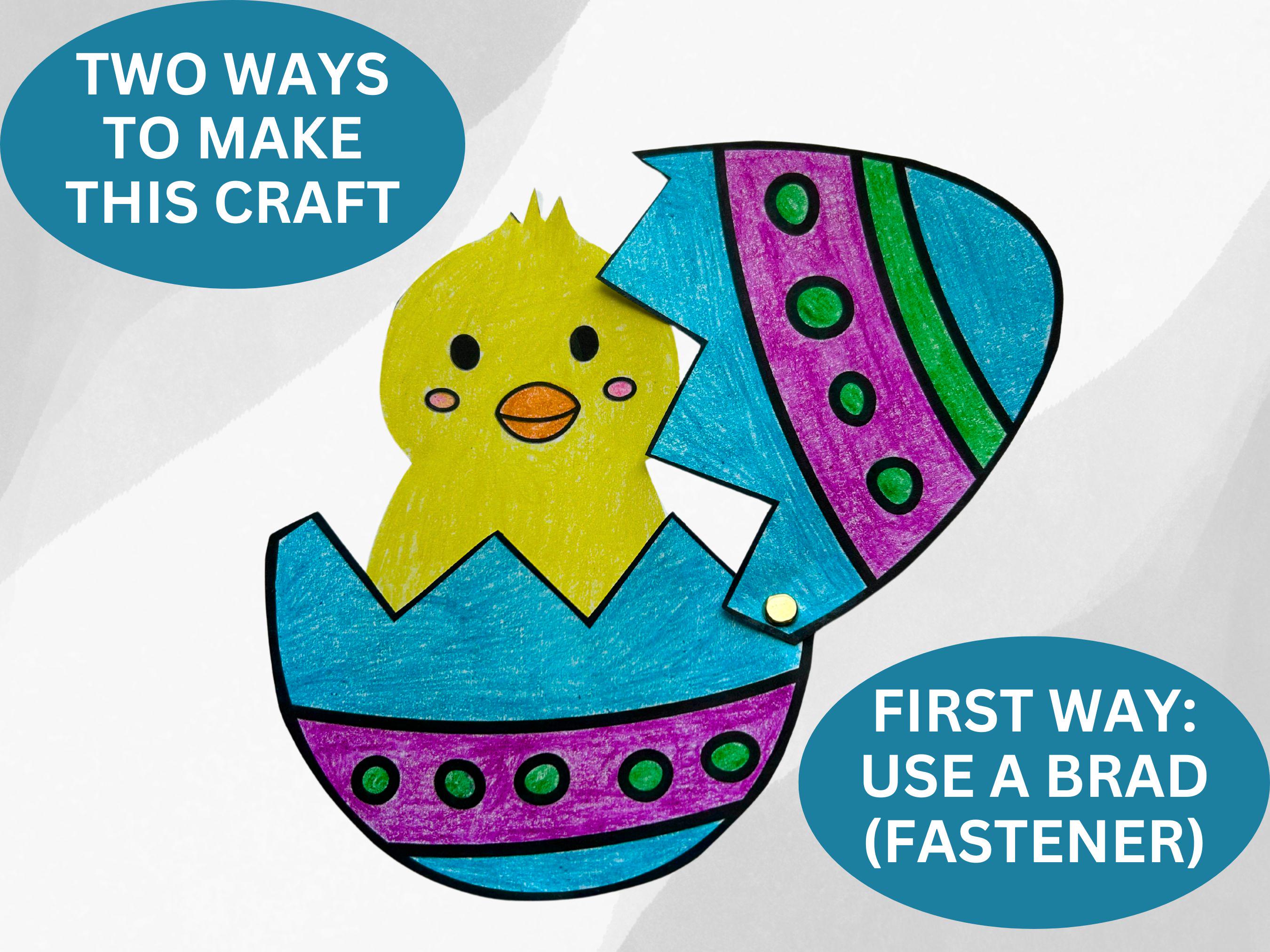 Hatching Chick Craft: Easter Spring Activity (PDF Pattern) - Etsy