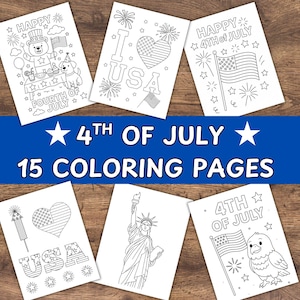 4th of July Coloring Pages, 4th of July Coloring Sheets, 4th of July Coloring Book, Patriotic Coloring Pages, Summer Coloring Pages for Kids