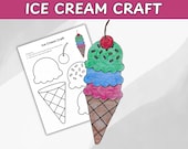 Printable Ice Cream Craft: DIY Cut & Paste Summer Activity (PDF)