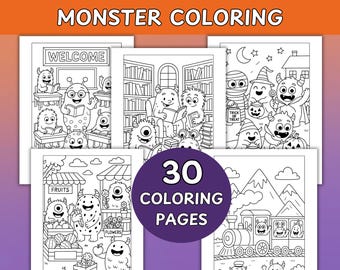 Monster Coloring Pages, Halloween Coloring Pages for Kids