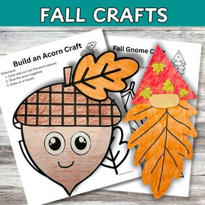 Fall Crafts for Kids: Acorn Craft and Gnome Craft