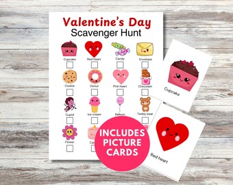 Valentine's Day Scavenger Hunt Game: Kids Classroom Activity (Digital Download)