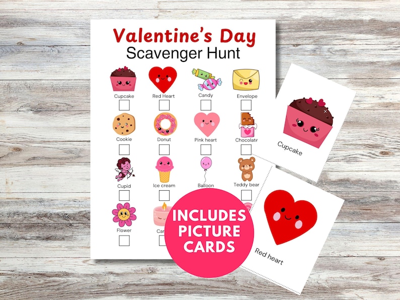 Valentine's Day scavenger hunt for kids