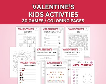 Valentine's Day Kids Activities, Coloring Pages, Games for Kids