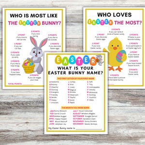 Easter Games Printable Bundle: Family Party Activities (Digital Download)