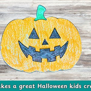 Build a Jack O' Lantern Pumpkin Craft: Halloween Activity (PDF) - Etsy