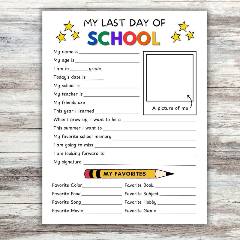 School Year Printable Forms - Etsy Canada