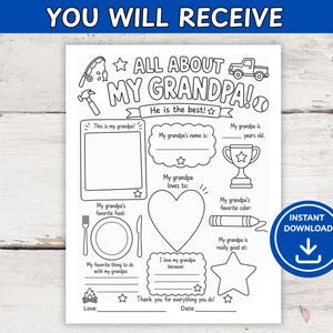 Grandparent's Day gift for grandpa from grandkids of All About Grandpa.