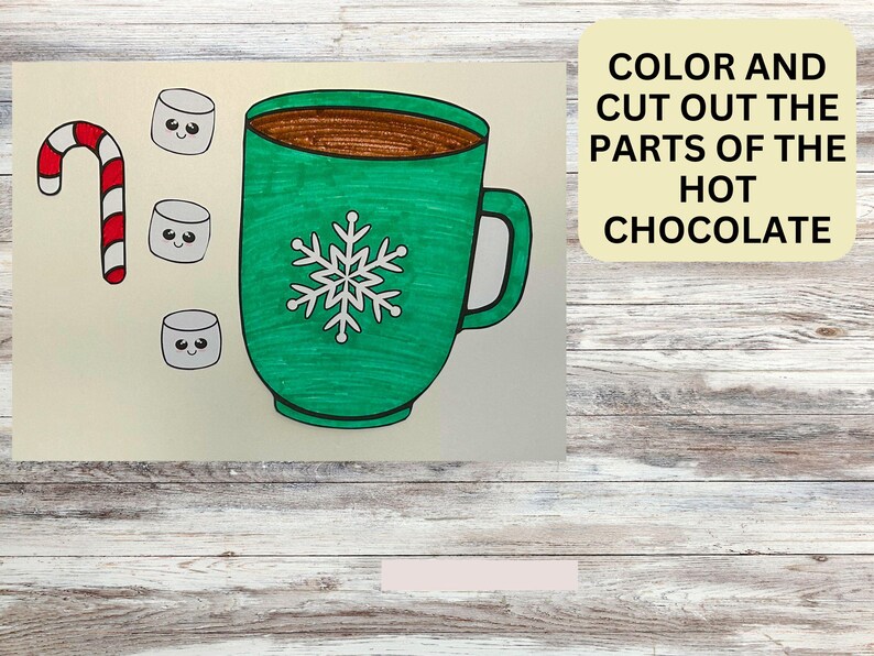 Hot chocolate craft is a perfect winter activity for classroom craft.