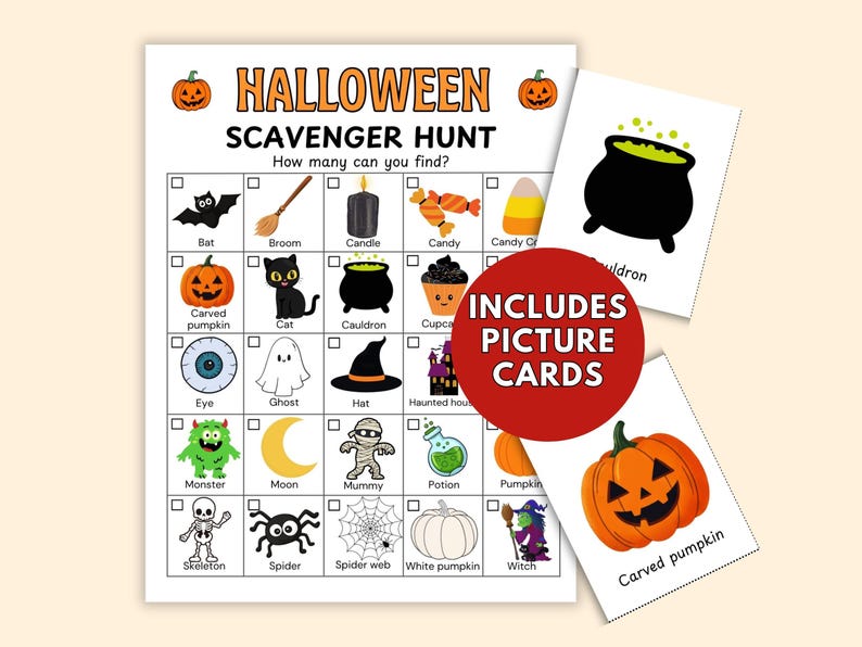 Halloween scavenger hunt for kids