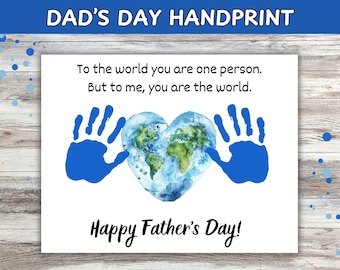 Father's Day Handprint Art: Personalized Keepsake (PDF Printable)