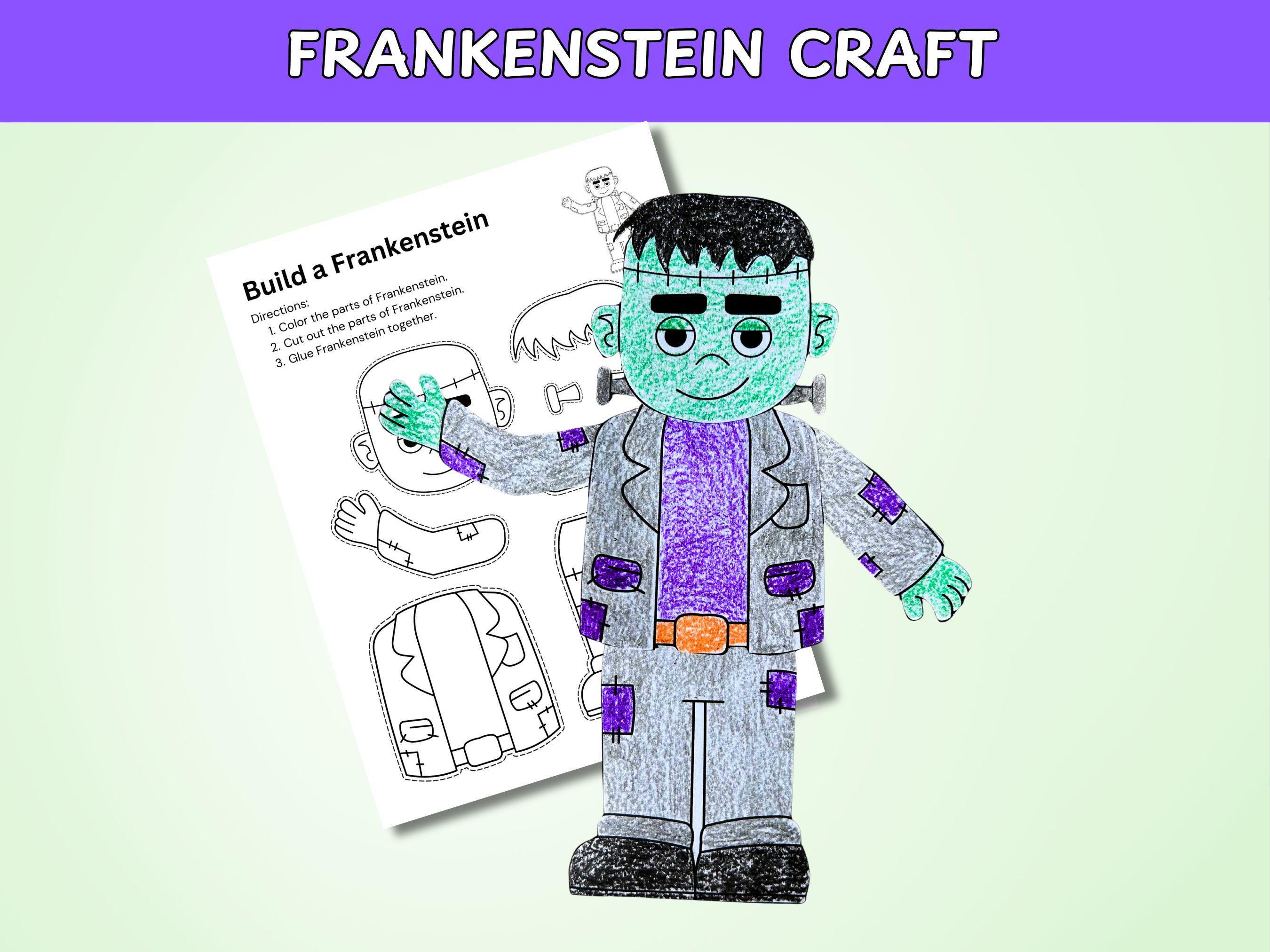 Frankenstein Craft: Halloween Printable Activity for Kids (PDF)
