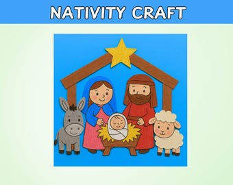 Nativity Craft for Kids, Christmas Activity, Sunday School