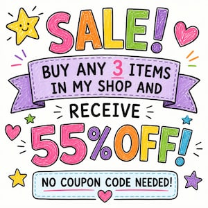 Sale buy 3, save 55%