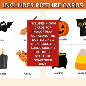 Halloween hiding cards to hide around the house