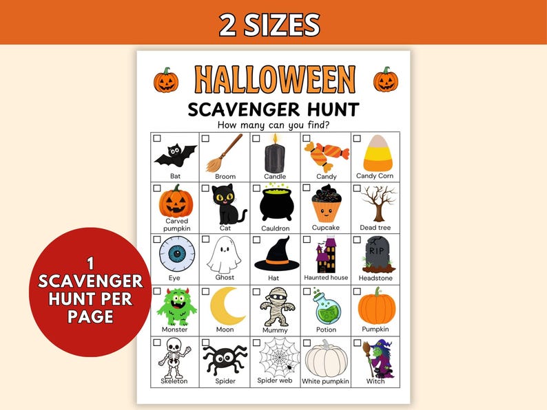 Halloween treasure hunt for kids