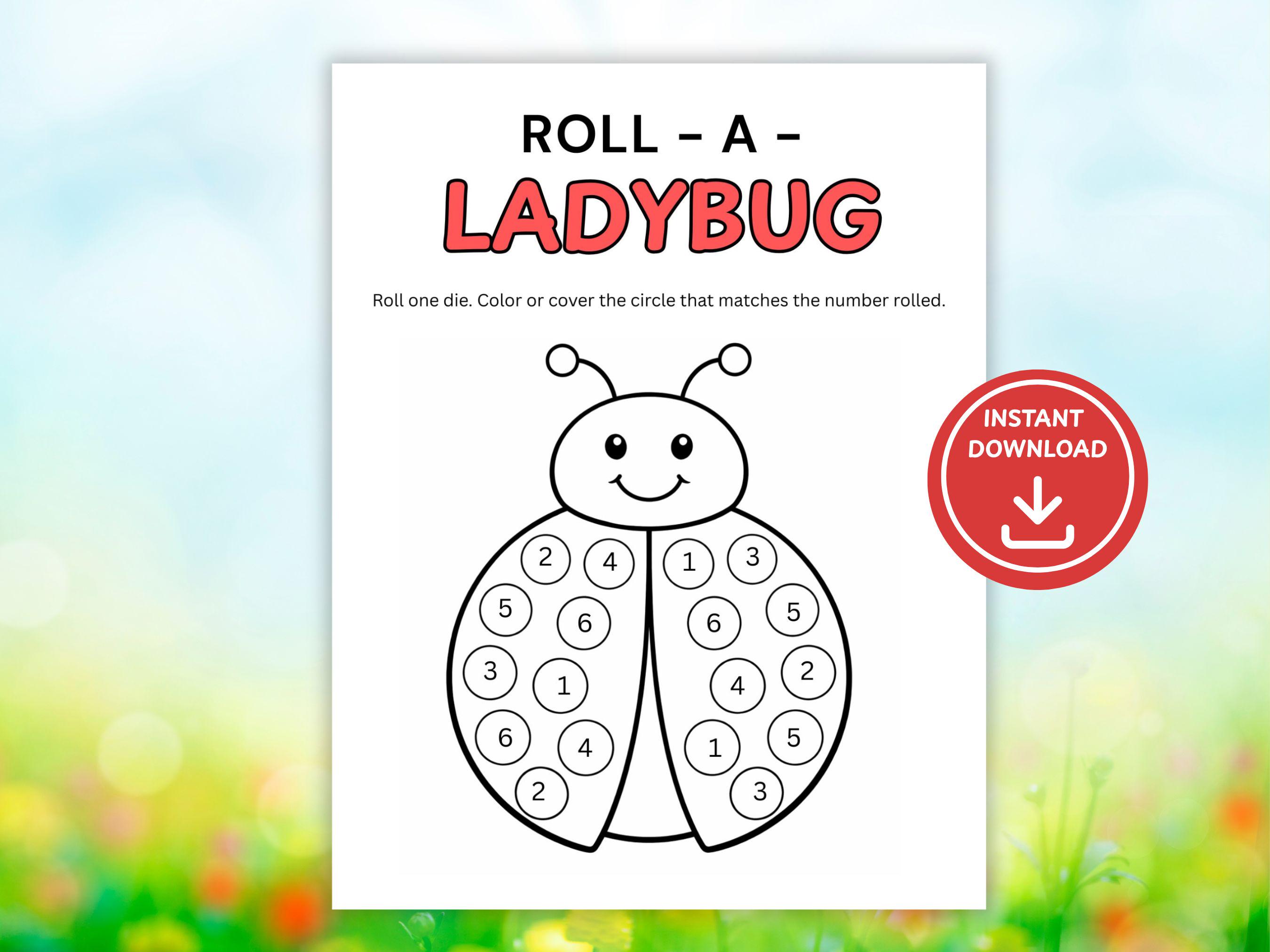 Roll a Ladybug Game | Spring Dice Game for Kids | Math Game | Preschool ...