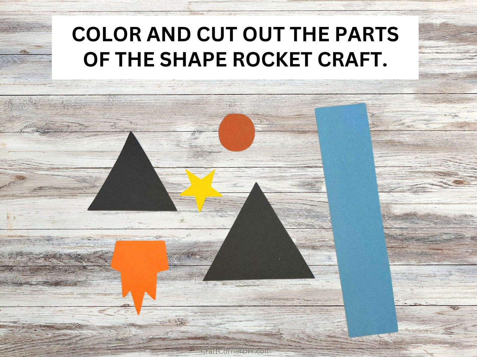 Shape Rocket Craft for Kids: Printable Space Activity (PDF Download) - Etsy