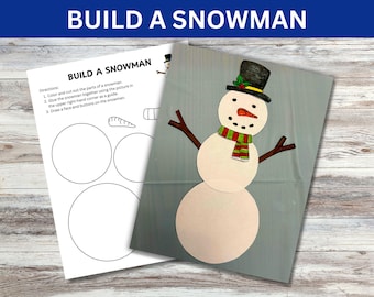 Build A Snowman Craft: Winter Printable Activity (PDF)